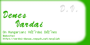 denes vardai business card